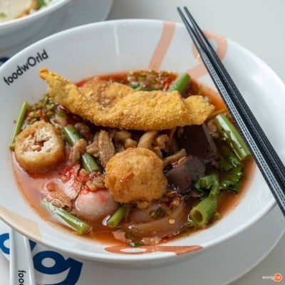 เมนูของร้าน ก๋วยเตี๋ยวนายอ้วนเย็นตาโฟบะเต็งเสาชิงช้า centralwOrld