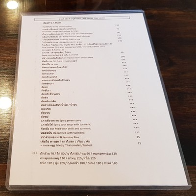 ป้ายราคาหรือสมุดเมนู