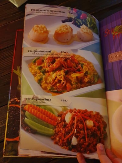 ป้ายราคาหรือสมุดเมนู