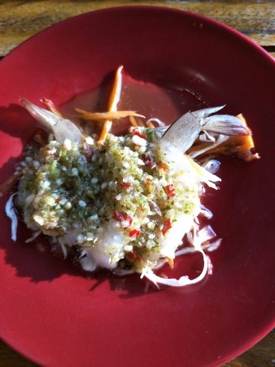 แซ่บกุ้งแช่น้ำปลา