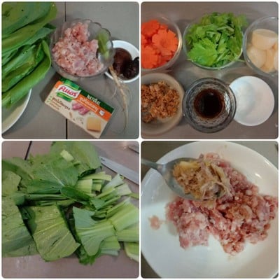 วิธีทำ แกงจืดกวางตุ้งหมูสับ วิธีทำ แกงจืดกวางตุ้งหมูสับ
