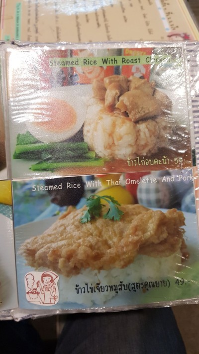 ป้ายราคาหรือสมุดเมนู