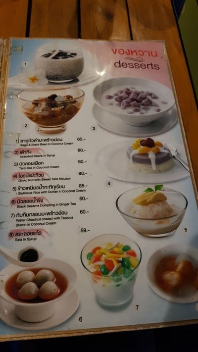 ป้ายราคาหรือสมุดเมนู