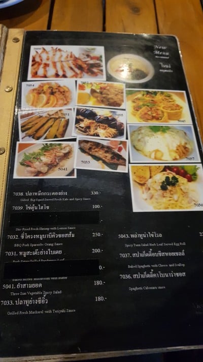 ป้ายราคาหรือสมุดเมนู