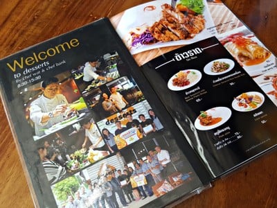 ป้ายราคาหรือสมุดเมนู