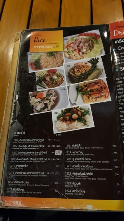 ป้ายราคาหรือสมุดเมนู