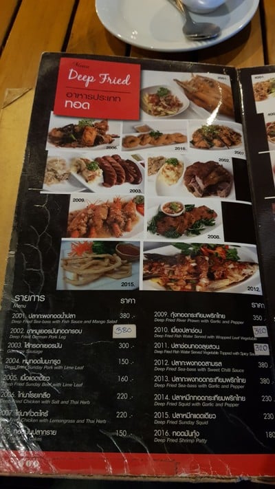 ป้ายราคาหรือสมุดเมนู