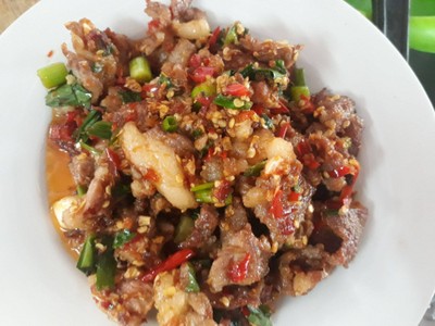 เนื้อคั่วพริกเกลืออีกเมนูที่รสจัดจ้านมากกก