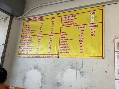 ป้ายราคาหรือสมุดเมนู