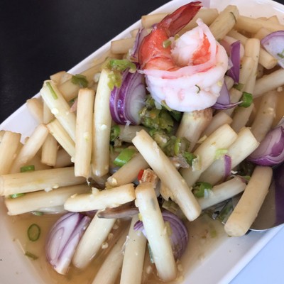 ไหลบัวผัดกุ้ง