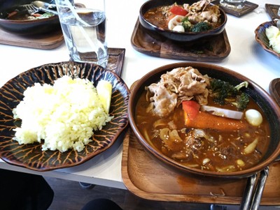 ซุปแกงกะหรี่บูตะชาบู + ข้าว