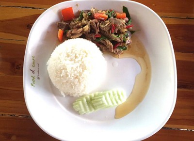 ข้าวกระเพราเป็ด 100-