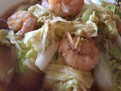 วิธีทำ ผัดผักกาดขาวใส่กุ้ง