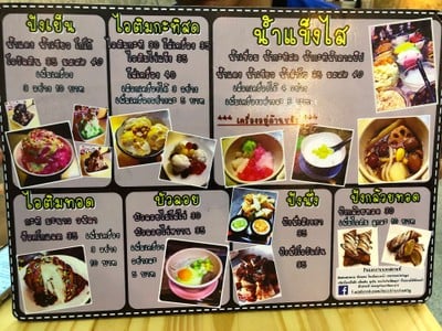 ป้ายราคาหรือสมุดเมนู