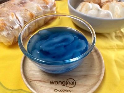 วิธีทำ ลูกตาลลอยแก้วอัญชันสูตรหวานน้อย วิธีทำ ลูกตาลลอยแก้วอัญชันสูตรหวานน้อย