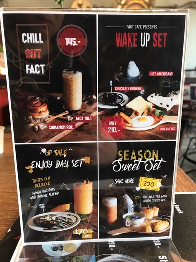 ป้ายราคาหรือสมุดเมนู