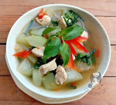 แกงฟักใส่ไก่ (เมนูอาหารเด็ก)