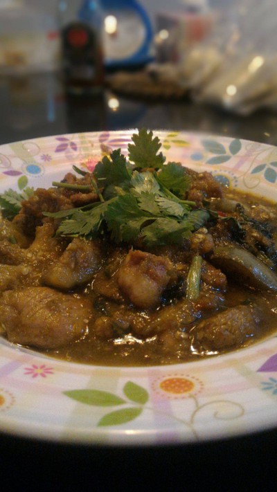 แกงเขียวหวานผัดแห้ง