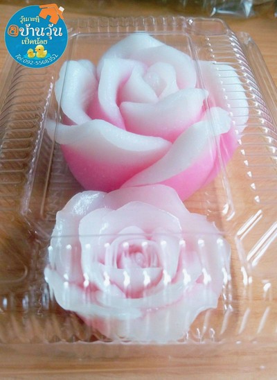 วุ้นกะทิมะพร้ามอ่อน กุหลาบแสนสวย