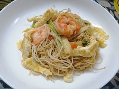 หมี่ซั่วผัดกุ้ง
