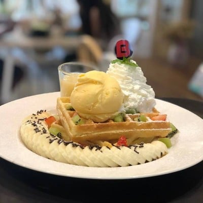 BlueS Coffee (ชานมทับทิมกรอบ) BlueS Coffee (ชานมทับทิมกรอบ)
