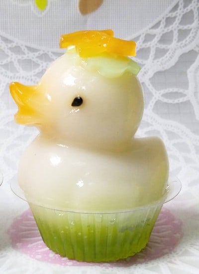 วิธีทำ วุ้นกะทิมะพร้าวอ่อน+ใบเตย รูปเป็ดน้อย