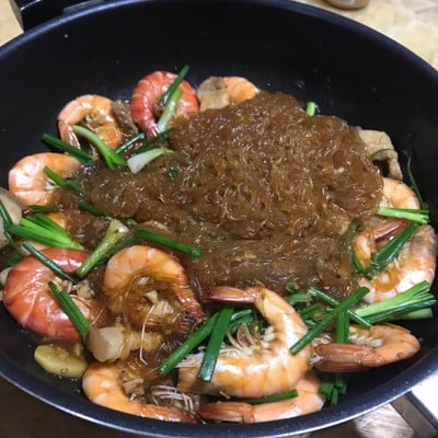 วิธีทำ กุ้งอบวุ้นเส้น