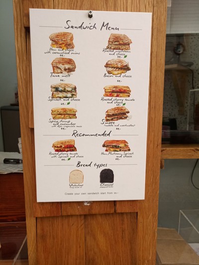 ป้ายราคาหรือสมุดเมนู