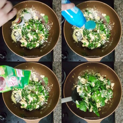 วิธีทำ ใบเหลียงผัดไข่