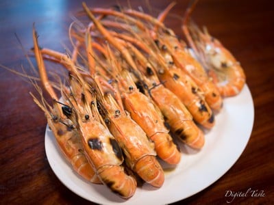 เมนูของร้าน กุ้งเป็น