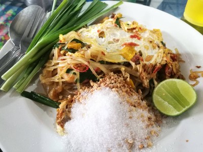 ผัดไทยกุ้งสด+มันกุ้ง