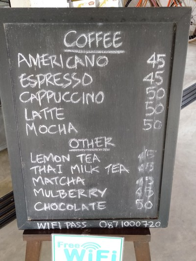 ป้ายราคาหรือสมุดเมนู