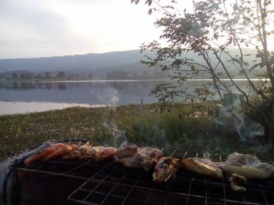 บรรยากาศ อ่างเก็บน้ำบ้านสันกำแพง วังน้ำเขียว