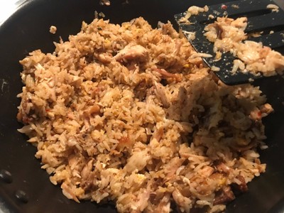 วิธีทำ ข้าวผัดไก่ย่างแจ่วปลาร้า (แจ่วลาว)