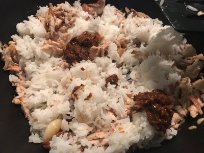 วิธีทำ ข้าวผัดไก่ย่างแจ่วปลาร้า (แจ่วลาว)