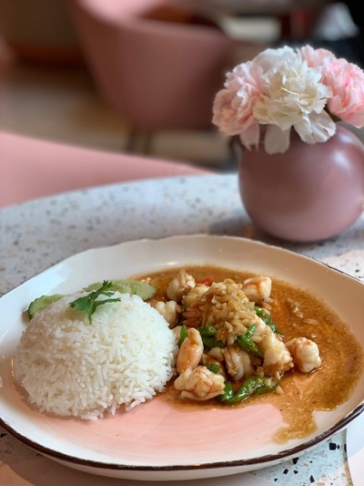 ข้าวกุ้งผัดพริกขี้หนู