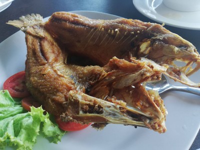 ปลากระพงทอดน้ำปลา