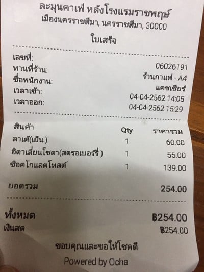 ป้ายราคาหรือสมุดเมนู