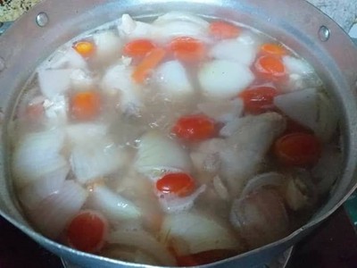 วิธีทำ ซุปไก่มันฝรั่ง