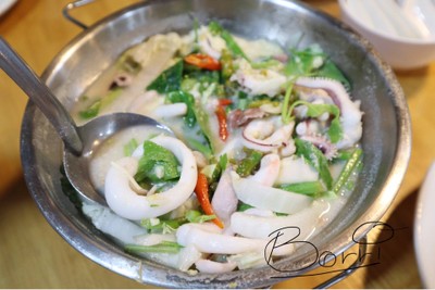 หมึกไข่นึ่งมะนาว