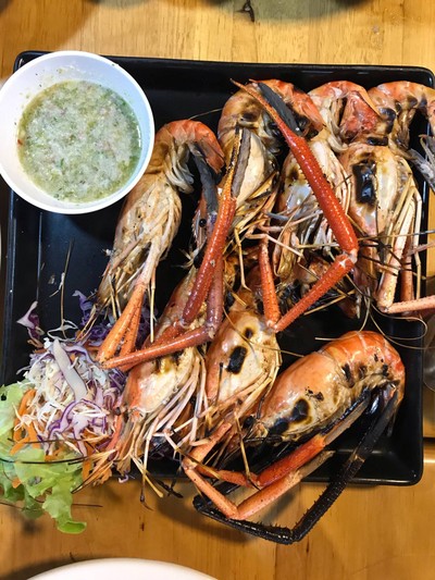 กุ้งก้ามกรามเผา