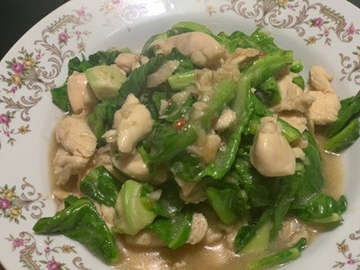 วิธีทำ ผักแขนงผัดไก่