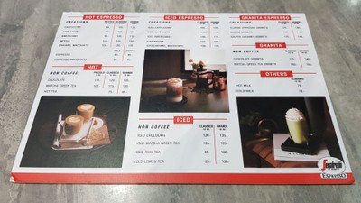 ป้ายราคาหรือสมุดเมนู