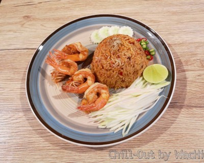 ข้าวน้ำพริกเผา (กุ้ง)