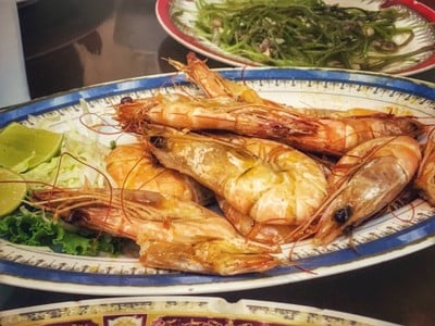 กุ้งแชบ๊วยอบเกลือ