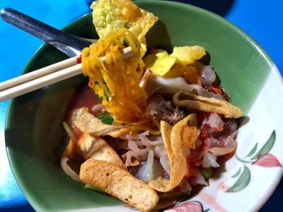 เมนูของร้าน ไขว่เย็นตาโฟแมงกระพรุน สาขา2