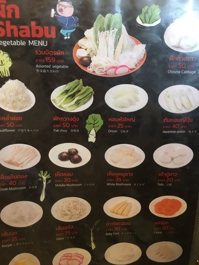 ป้ายราคาหรือสมุดเมนู