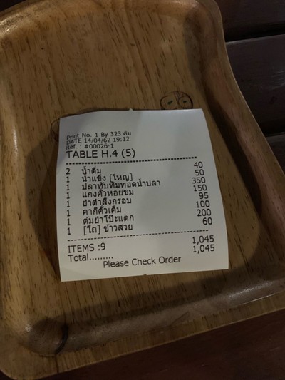 ป้ายราคาหรือสมุดเมนู