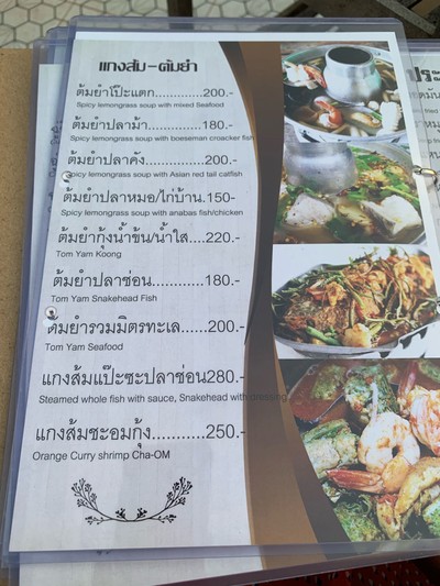 ป้ายราคาหรือสมุดเมนู