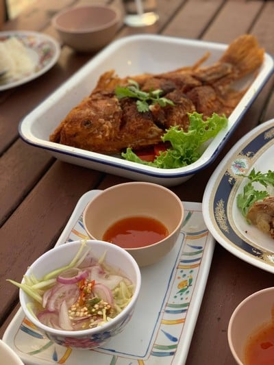 ปลาทับทิมทอดน้ำปลา